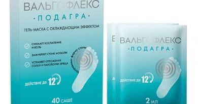 Вальгофлекс — гель-маска от падагры